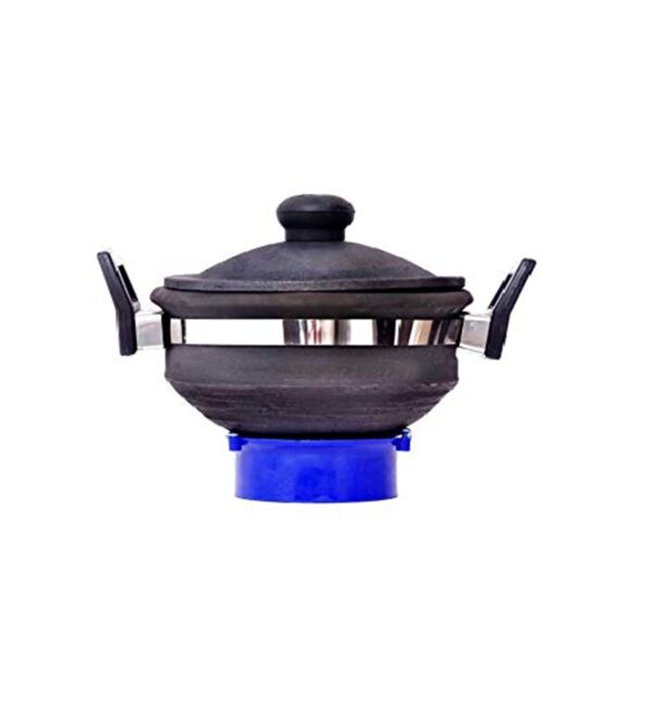 Clay Black Handi Kadhai Pot (1 Liter)
