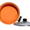 Clay Kadai Mitti Kadai, with Lid and Handle, Clay Terracotta Kadai (3 Litre Large Size)