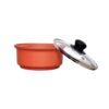 1L Clay Kadhai with Glass Lid