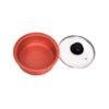 1L Clay Kadhai with Glass Lid