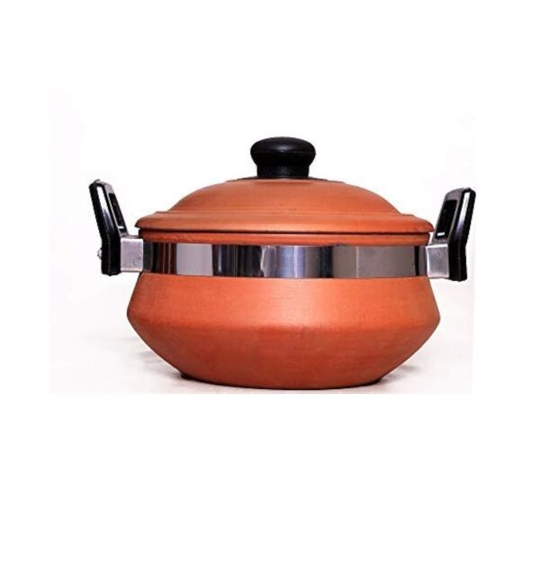 Clay Kadhai with Clay Lid (2 Liters)