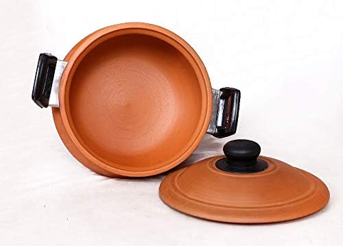 Clay Kadhai with Clay Lid (2 Liters)