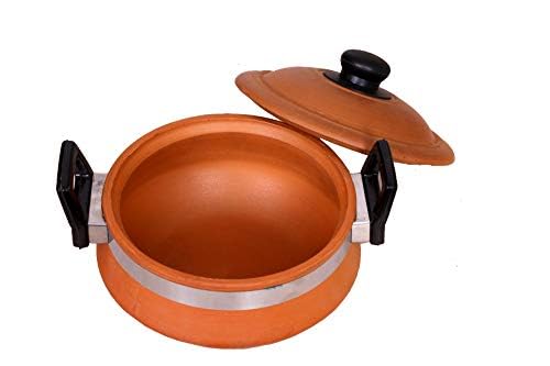 Clay Kadhai with Clay Lid (2 Liters)