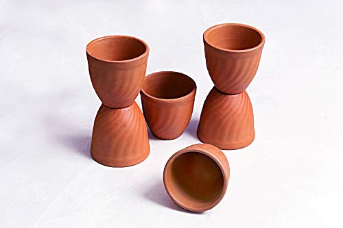 Clay Glasses for Tea – 80ml (Pack of 6)