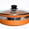 Combo Pack of Clay Kadai 3 Litre, 1 Litre Frying Pan and 9 inch Clay Tawa, Earthenware Clay Pots for Cooking and Serving (Pack of 3) Brown