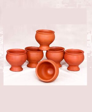 Handmade Clay Kulhad – For Ice Cream, Tea & More (set of 6)