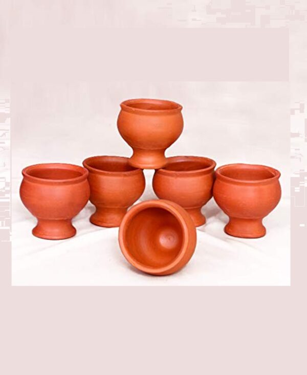 Handmade Clay Kulhad – For Ice Cream, Tea & More (set of 6)
