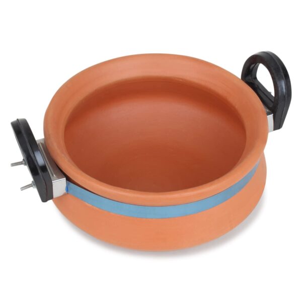 Handi for Cooking and Serving with Lid Serving Bowl Wooden Spatula Combo