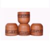 Handmade Clay Glasses (Brown) – Pack of 4