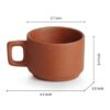 3 Terracotta Coffee Mug
